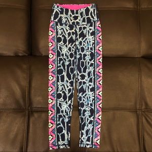Lilly Pulitzer UPF 50+ High Rise Weekender Leggings Lucky Bamboo Size XXS